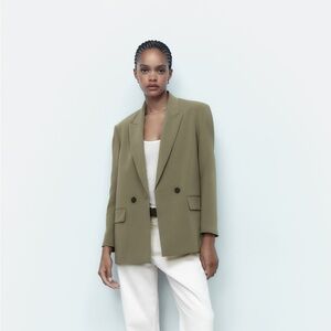 ZARA WOMAN DOUBLE-BREASTED OVERSIZED BLAZER ALL SIZES & COLORS REF. 2753/032